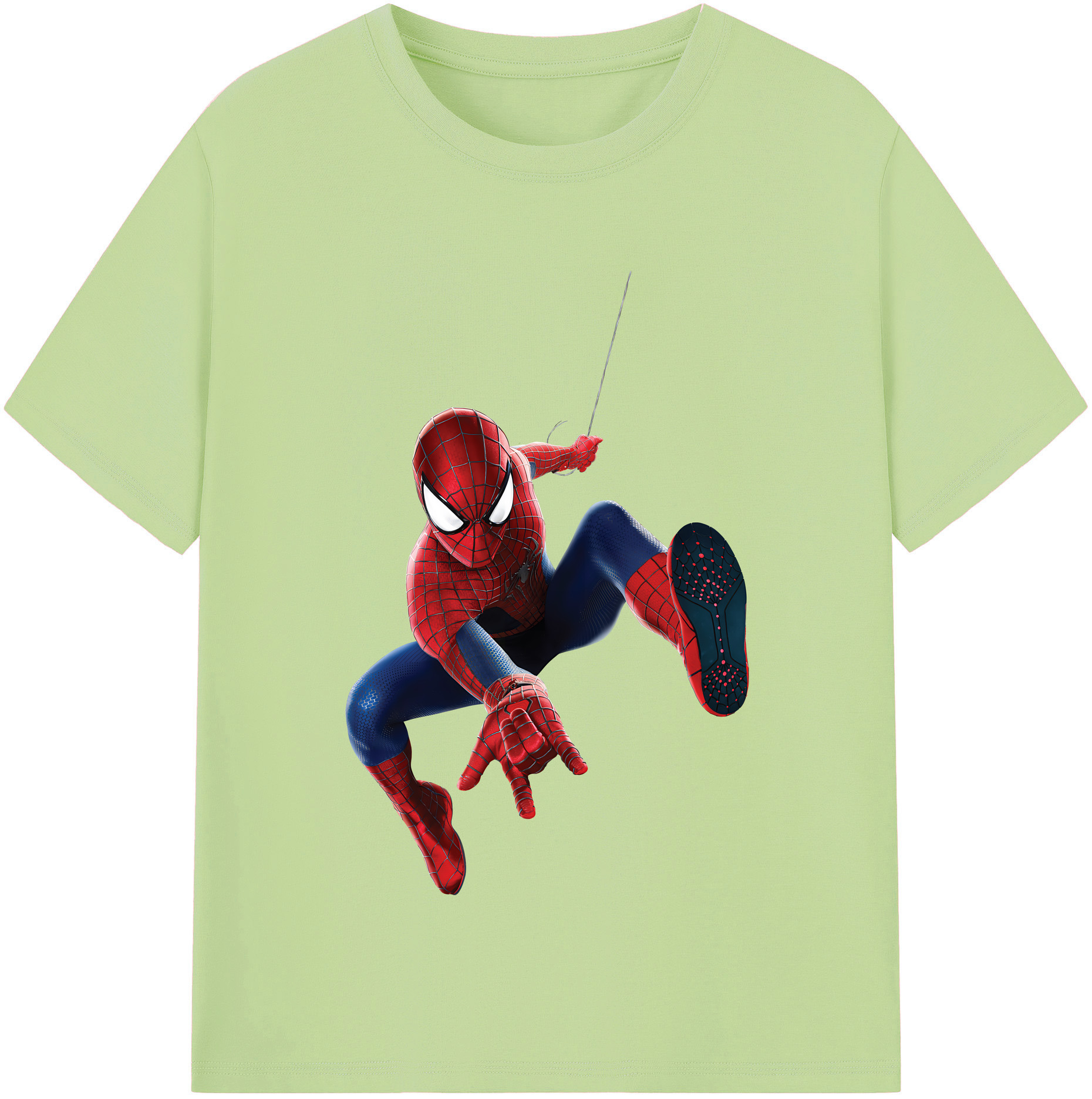 Spider Man スパイダーマン 綿100％半袖Tシャツ（フロントプリント）